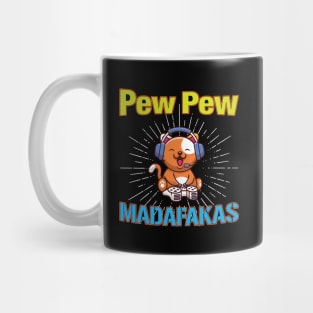 Pew Pew Cat Gaming Cat Mug